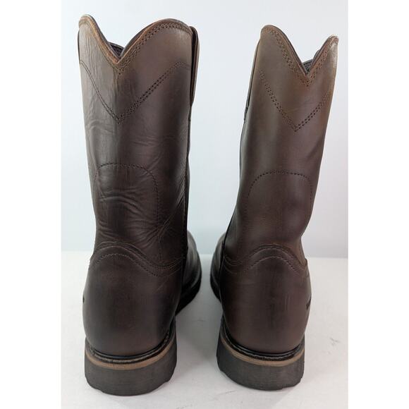 Justin Drywall 10" Steel Waterproof Toe Boots in Whiskey Size Mens 14D | 251032 - Picture 6 of 12